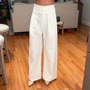 Cider Cream Wide-Leg Pants